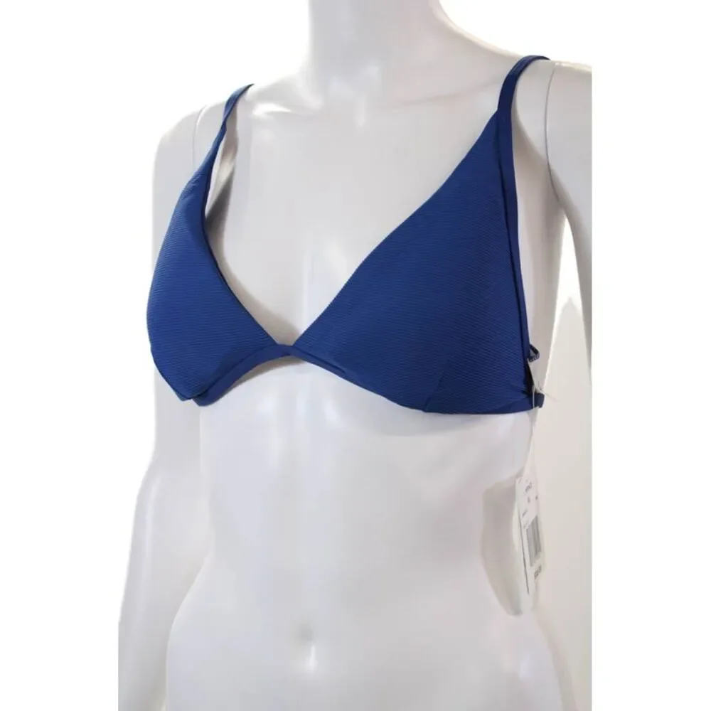 L Space Women's Triangle Top Millie Bikini Top Blue Size XL